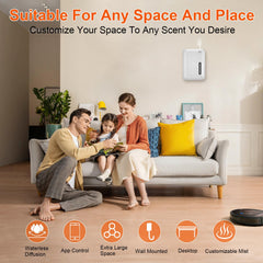 Carry360 diffuser app control screen showing programmable timer.