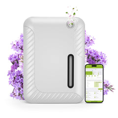 Carry360 smart diffuser front view in white, ideal for ambient aroma in home or office.