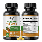 Catfit Moringa Capsules 2-pack bottle for daily plant-based energy.