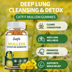 Catfit Mullein Gummies closeup highlighting pineapple flavor and texture