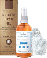 Catharsis Pure Colloidal Silver Gel bottle with amber glass and pump for precise dosing.