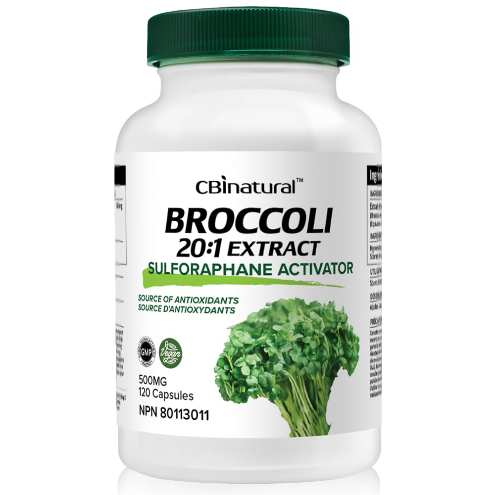 CBI Natural broccoli 20x concentrate bottle for on-the-go sulforaphane support.