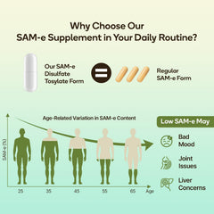 Close-up of CCalthorvitana SAM-e capsules for balanced mood support.