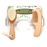 Ceavmlsr baby hair brush with soft goat bristles for gentle scalp care.
