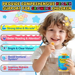 Ceecisee organic kids omega-3 gummies jar—bright bottle for daily routine.