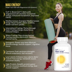 CELCLENE MagEnergy 7 daily-use glass with dosage line ensures consistent hydration.