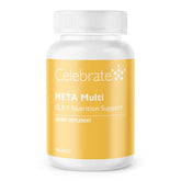 Celebrate Vitamins META Multi GLP-1 bottle front for daily weight-support nutrient replenishment