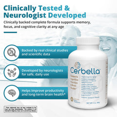 Cerbella bottle side view highlighting capsule count and packaging.