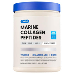 Cevitol Marine Collagen bottle pour showing premium packaging and easy daily use