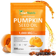 CFHQXSZ pumpkin seed oil capsules bottle showing daily softgels for hair and urinary support