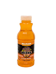 Champ Flush Out Detox orange-mango bottle pour for refreshing hydration on the go.