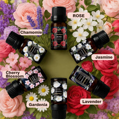 Chanhyer Rose essential oil bottle adds romantic aroma to rooms.
