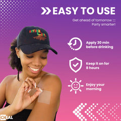 CHEAL Party Recovery Patch packaging is transparent and discreet for on-the-go use