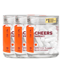Cheers Protect bottle front view for daily liver support.