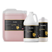 Chemboys XL Cal-Mag bottle pour demonstrates easy liquid fertilizer for healthy blooms.