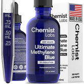 Chemist Labs 1% Methylene Blue bottle for easy daily dosing