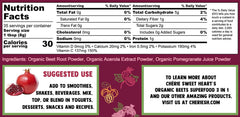 Adding Cherie Sweet Heart Beets Superfood Powder to a smoothie