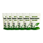Cherie Sweet Heart Green Supergreens front label shows organic blend for daily greens