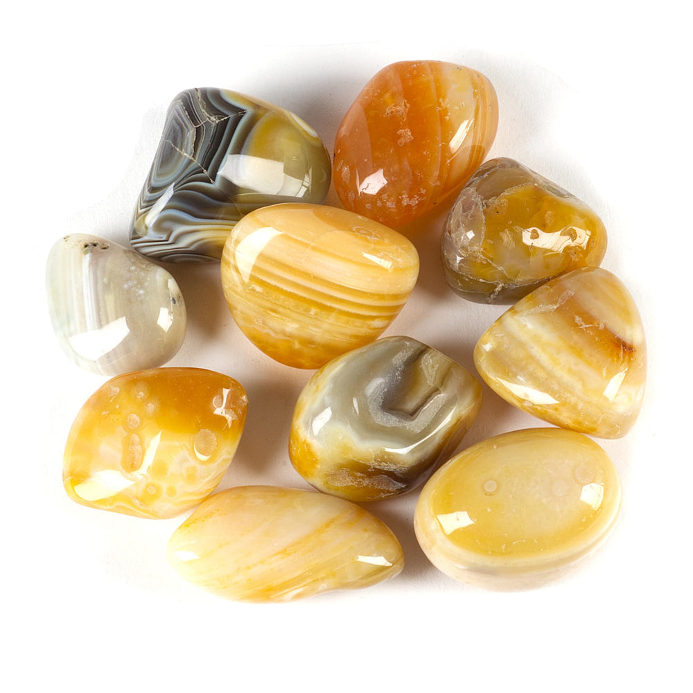 Cherry Tree Collection Botswana Agate polished stones for grounding and display