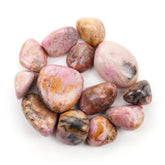 Cherry Tree Collection Rhodonite half-pound polished stones for meditation and grounding.