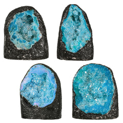 Cheungshing titanium-coated crystal with multicolor reflections on display