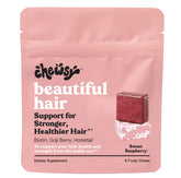 Chewsy Beautiful Hair Chews bottle: a tasty way to support healthier hair from within.