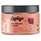 Chewsy Kids Wild Berry chews on display for daily nutrition.
