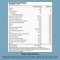 Chewsy Men's Multivitamin Chews packaging, 6-day supply for convenient daily nutrition.