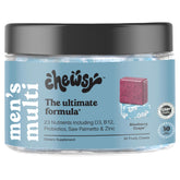 CHEWSY men's multivitamin chews packaging for convenient daily nutrition.