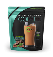 CHIKE Mocha Mint bottle pour, a quick morning protein coffee boost.