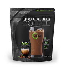 CHIKE Triple Shot Espresso & Cream bottle offers protein-fueled energy for mornings.