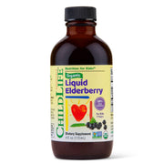 CHILDLIFE Essentials elderberry syrup bottle for daily kids immune support.