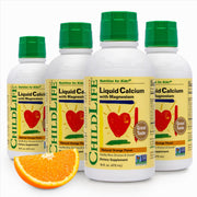 ChildLife Essentials liquid calcium bottle with essential minerals for kids.