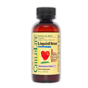 CHILDLIFE ESSENTIALS liquid iron bottle pour supports daily iron for kids.