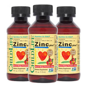 CHILDLIFE ESSENTIALS Zinc Plus bottle with dropper supports daily immune health for kids.