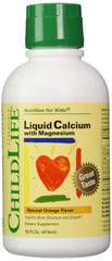 CHILDLIFE ESSENTIALS measuring-spoon-dosing shows kid-friendly serving guidance for ages 6 months and up.