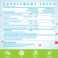 ChiQwench vitamin D3 and K2 supplement aids calcium use in growing bones.