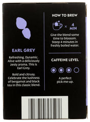 Bergamot aroma with black tea delivering a bright, balanced flavor