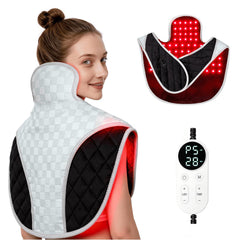 Cholas red light therapy belt on neck and shoulders for targeted relaxation