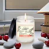 ChoqakQAr scented candle cherry 7oz jar with long-lasting aroma for cozy spaces