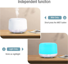 CHOUWEEK diffuser with seven LED colors ambiance for living room.