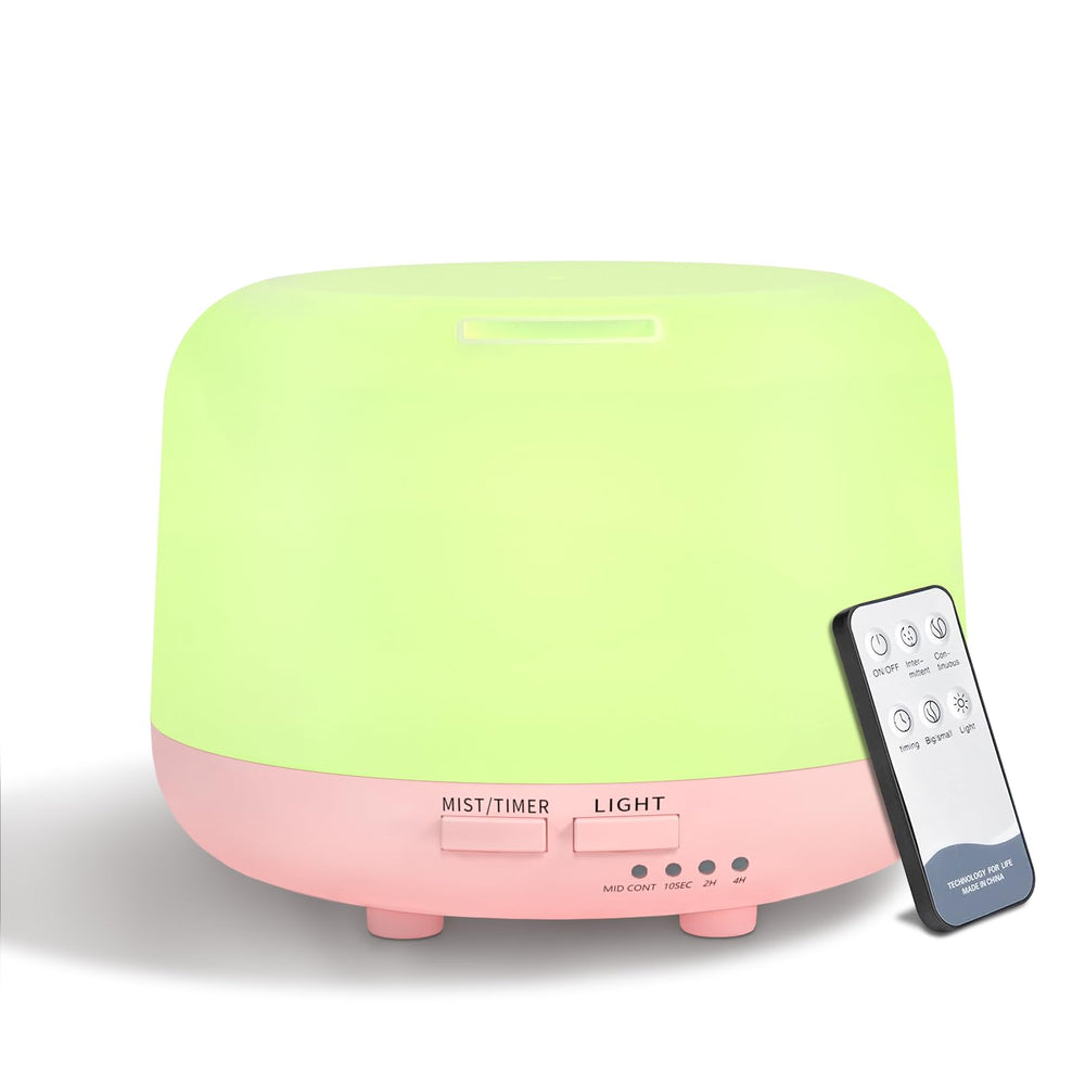 CHOUWEEK pink remote diffuser on nightstand with quiet operation