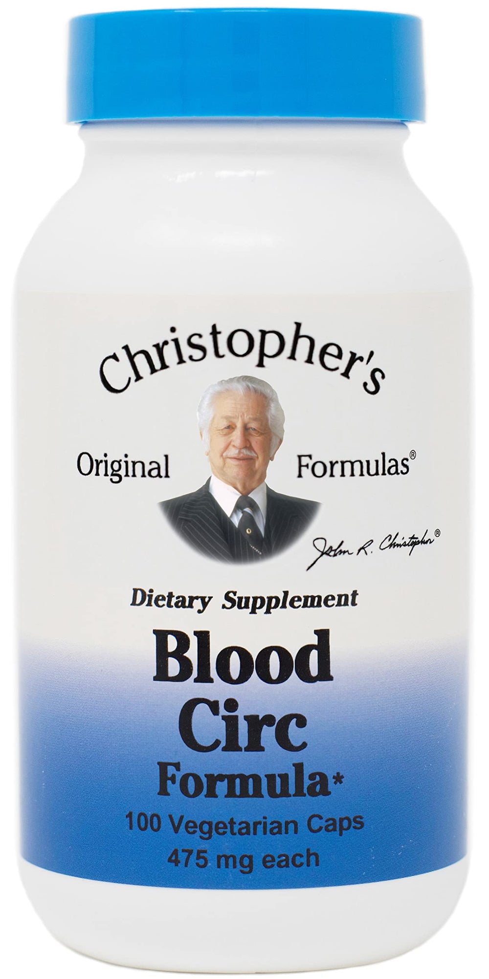 Christophers Blood Circ Formula bottle showing herbal capsules for circulatory support