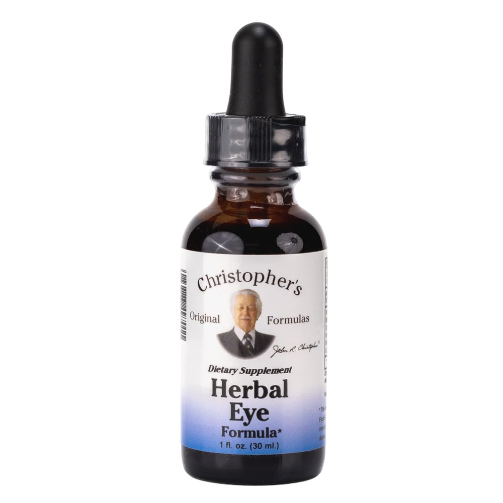 Christopher's Eyebright liquid bottle for daily eye wellness support and easy use