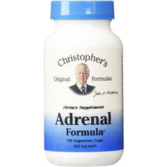 Christopher's Original Formulas Adrenal bottle cap close-up showing premium packaging and quality.