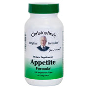 Christopher's Original Formulas Appetite bottle showing natural herbal blend for digestive balance.