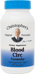 Christopher's Original Formulas Blood Circ Formula bottle front showing the capsules for circulatory support.