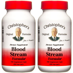 Christopher's Original Formulas Blood Stream Formula bottle with 100 vegetarian capsules for daily circulation support