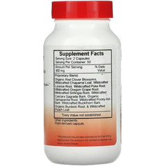 Closeup of Christopher's Blood Stream Formula label highlighting herbal blend for vein elasticity and clean bloodstream
