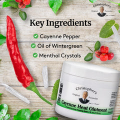 Christopher's Original Formulas Cayenne Heat Ointment USA-made with natural ingredients.